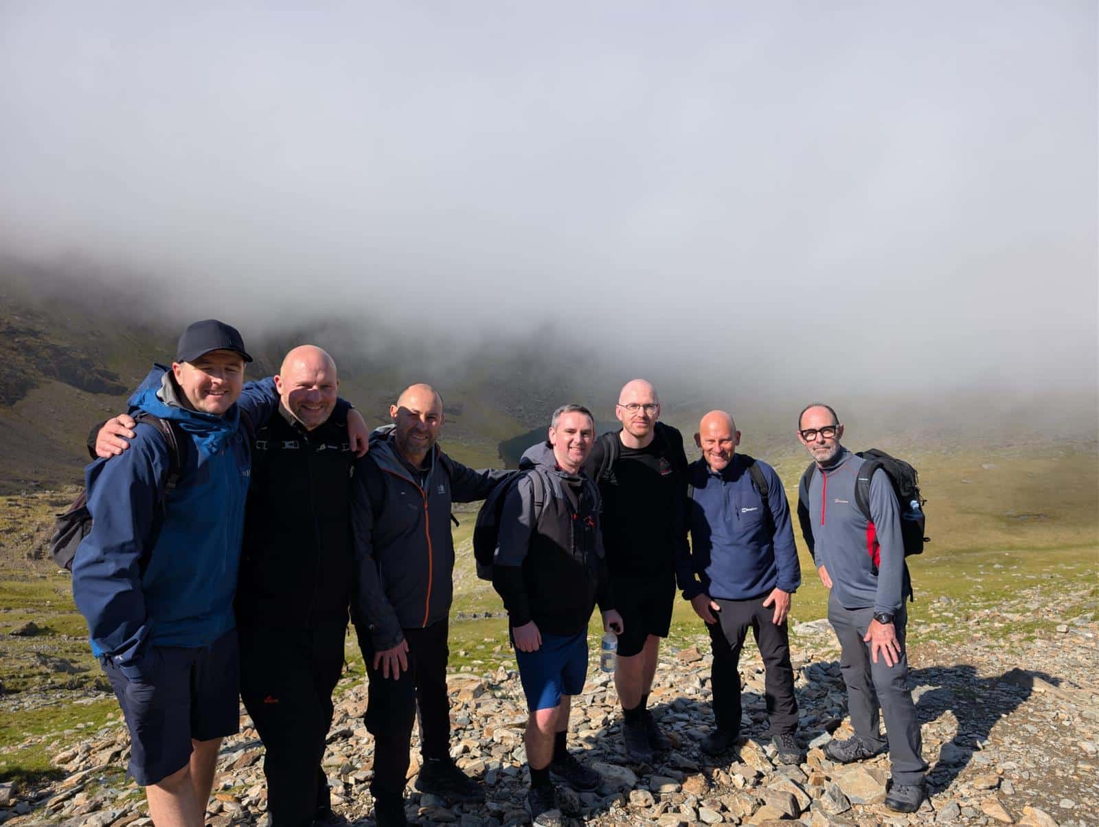 Another great team photo from the Snowdon challenge